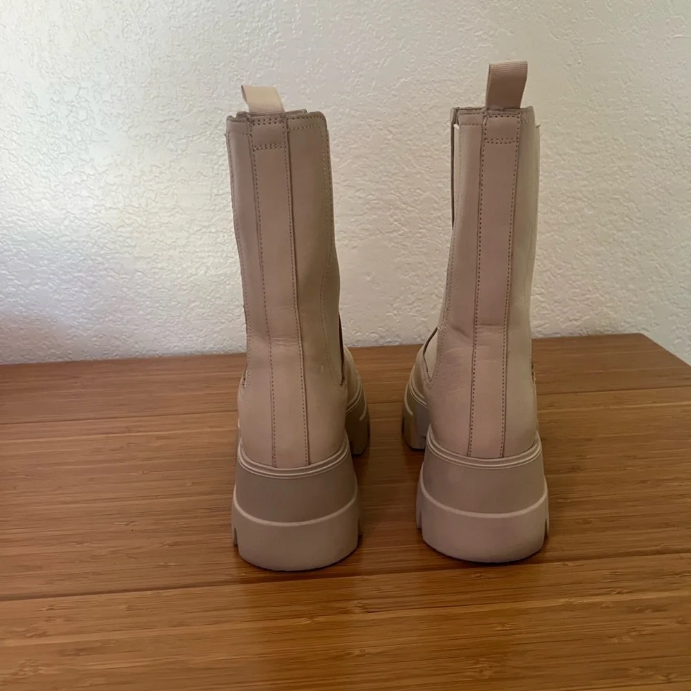 Thursday Boot Company Chunky Chelsea Platform Boots in Beige